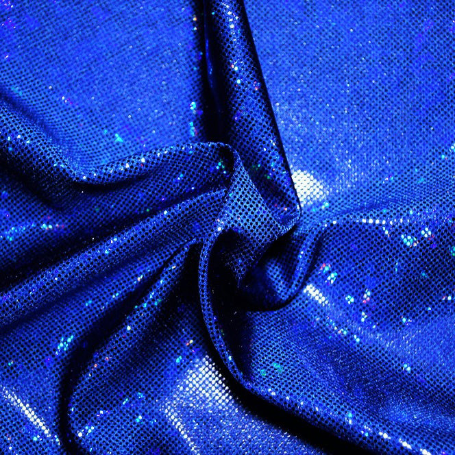 Royal Blue Holographic Cracked Ice | Fabric Swatches | OMG Bikinis