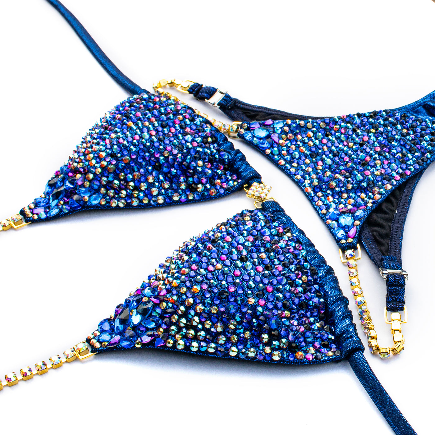Lavish Sapphire Competition Bikini S/XS | Pre-Made Suits | OMG Bikinis