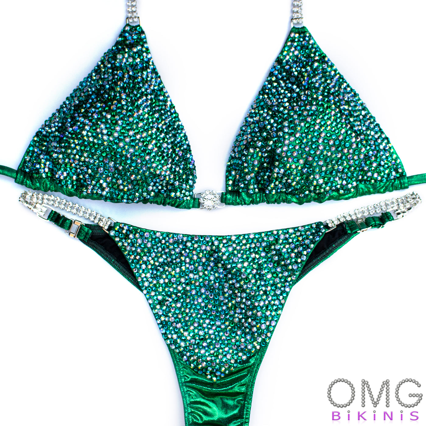 Lush Green Competition Bikini L/L | Pre-Made Suits | OMG Bikinis