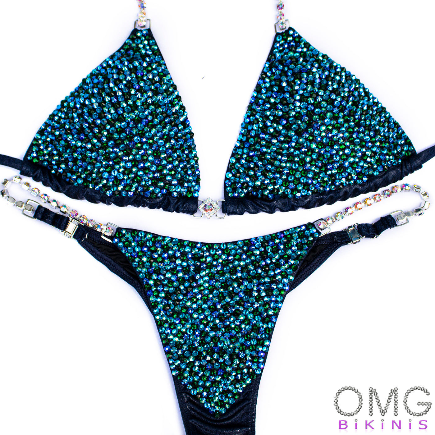 Jasper Green Competition Bikini S/XS | Pre-Made Suits | OMG Bikinis