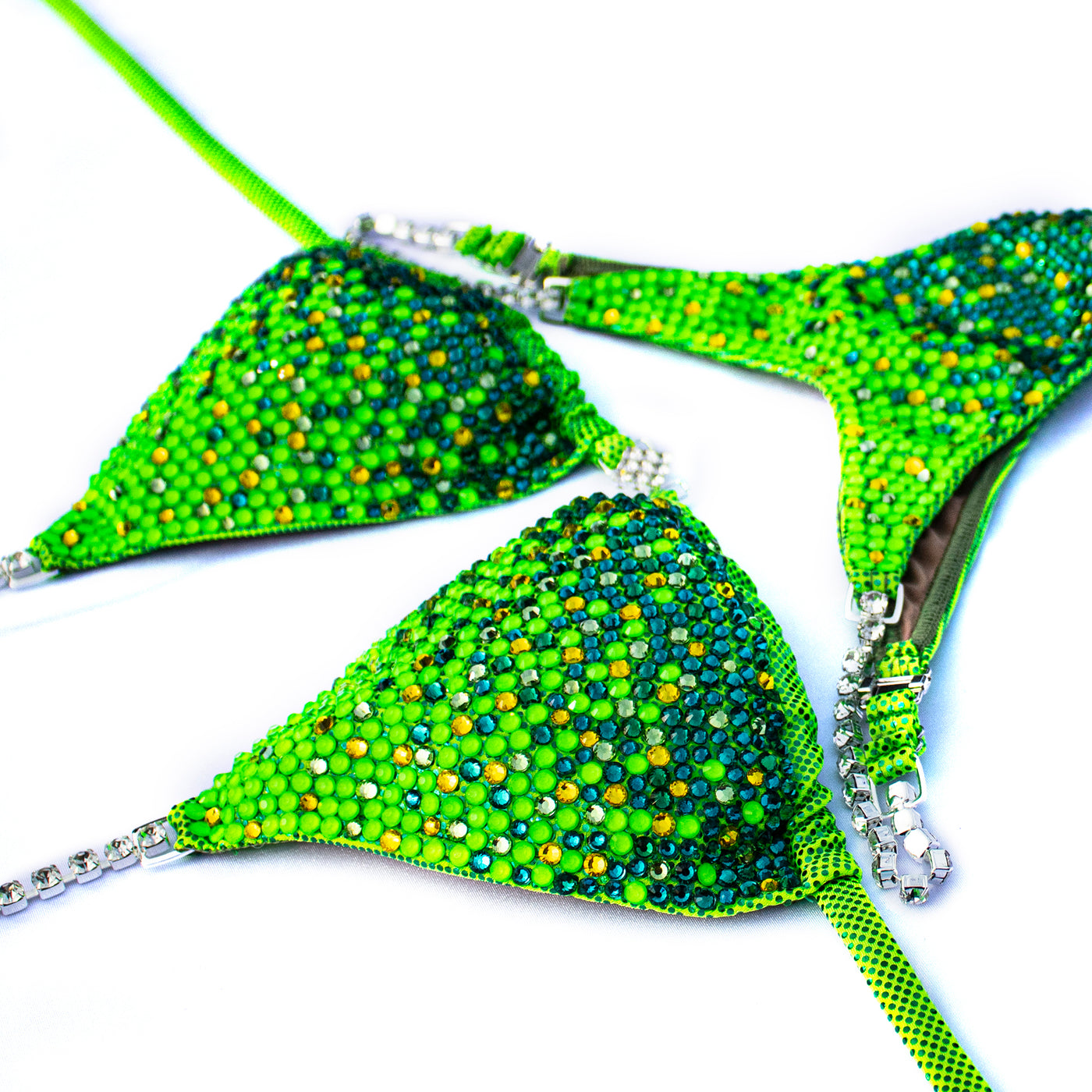 Neon Green Gradient Competition Bikini | OMG Bikinis