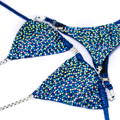 Electric Blue Competition Bikini M/S | Pre-Made Suits | OMG Bikinis