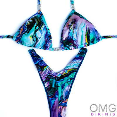Zircon Marble Figure Posing Suit S/S | Clearance | OMG Bikinis