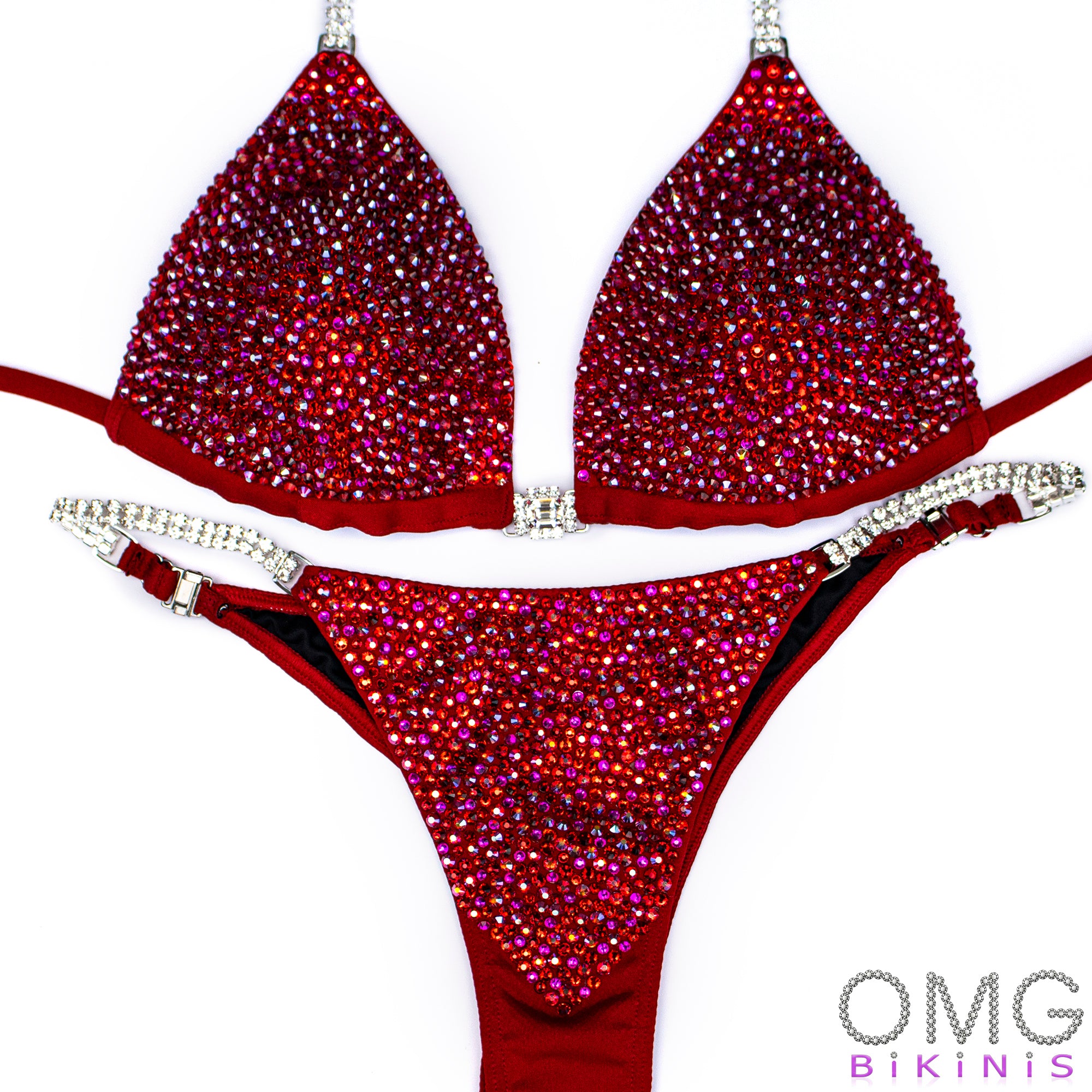 Vivid Red Competition Bikini | OMG Bikinis