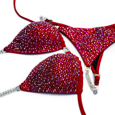Vivid Red Competition Bikini | OMG Bikinis