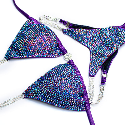 Grape Purple Wellness Competition Bikini M/M | Pre-Made Suits | OMG Bikinis