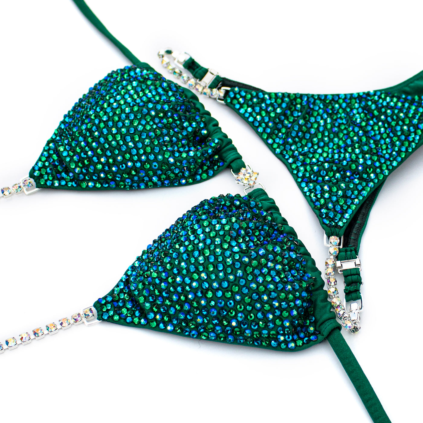 Emerald Sparkle Tricot Competition Bikini | OMG Bikinis