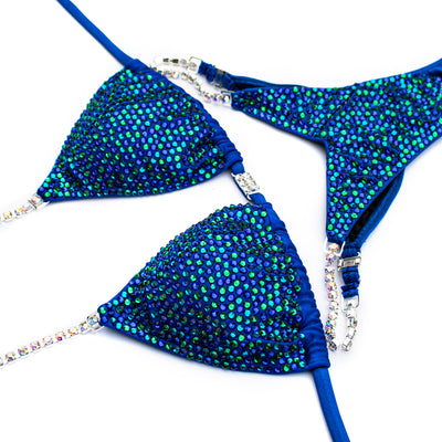 Sapphire Sparkle Tricot Competition Bikini | OMG Bikinis