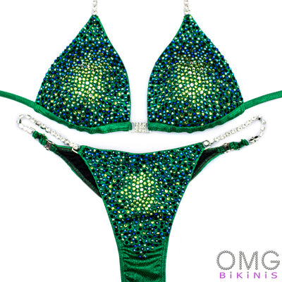 Kelly Green Gradient Competition Bikini | OMG Bikinis