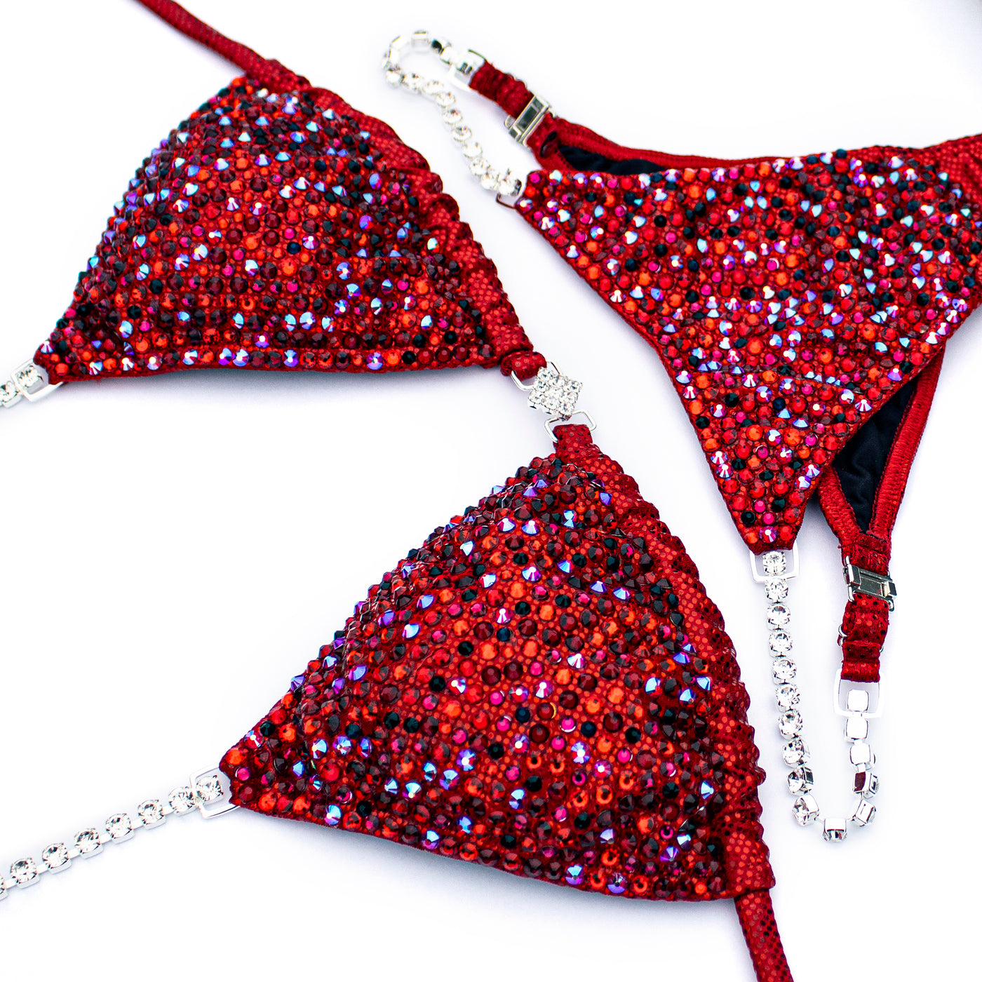Scarlet Red Competition Bikini S/S | Pre-Made Suits | OMG Bikinis