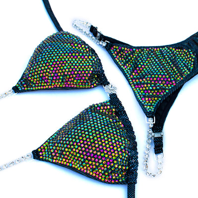 Crystal Volcano Competition Bikini S/S | Pre-Made Suits | OMG Bikinis