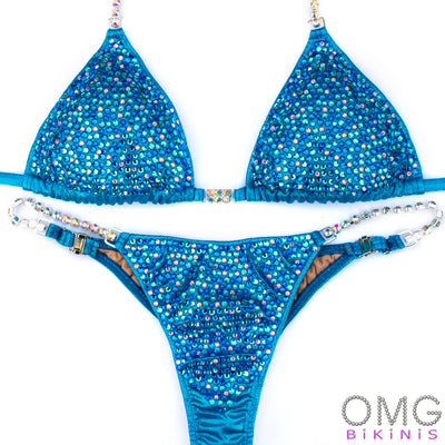 Turquoise Bliss Competition Bikini | OMG Bikinis