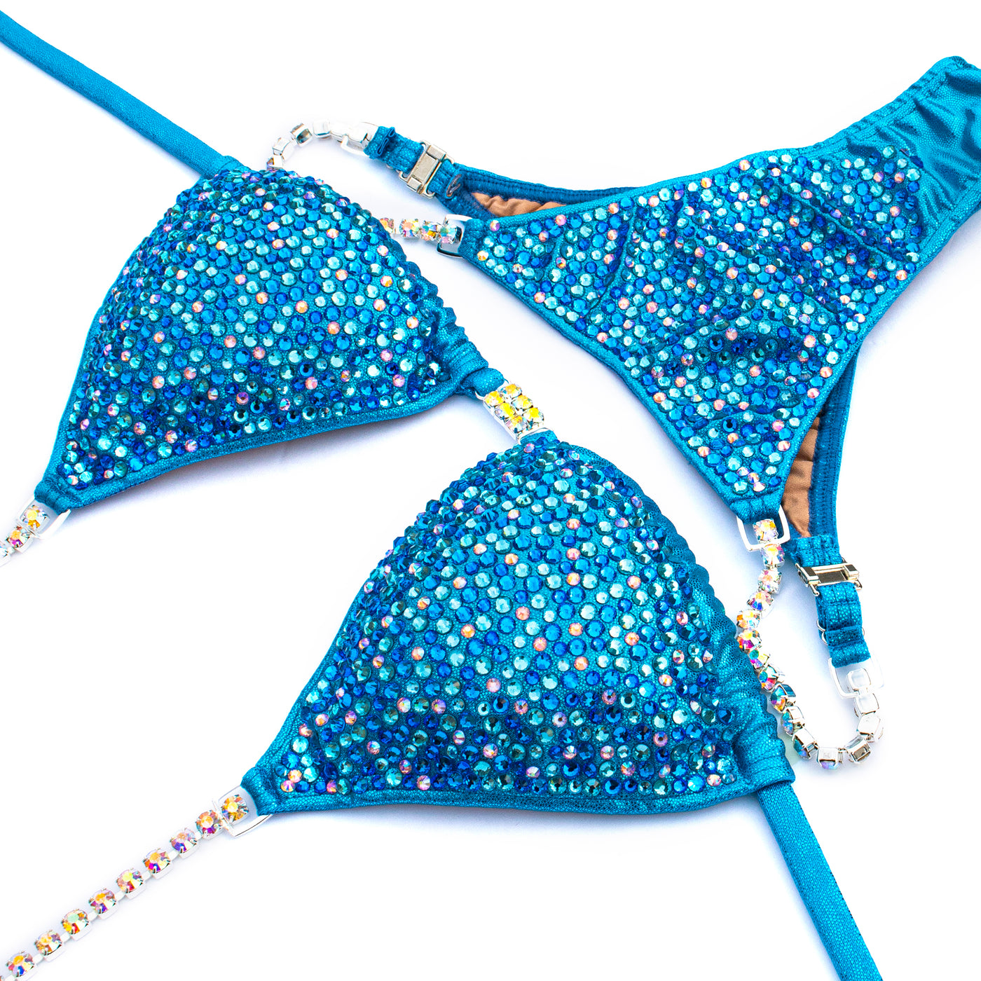 Turquoise Bliss Competition Bikini S/S | Pre-Made Suits | OMG Bikinis