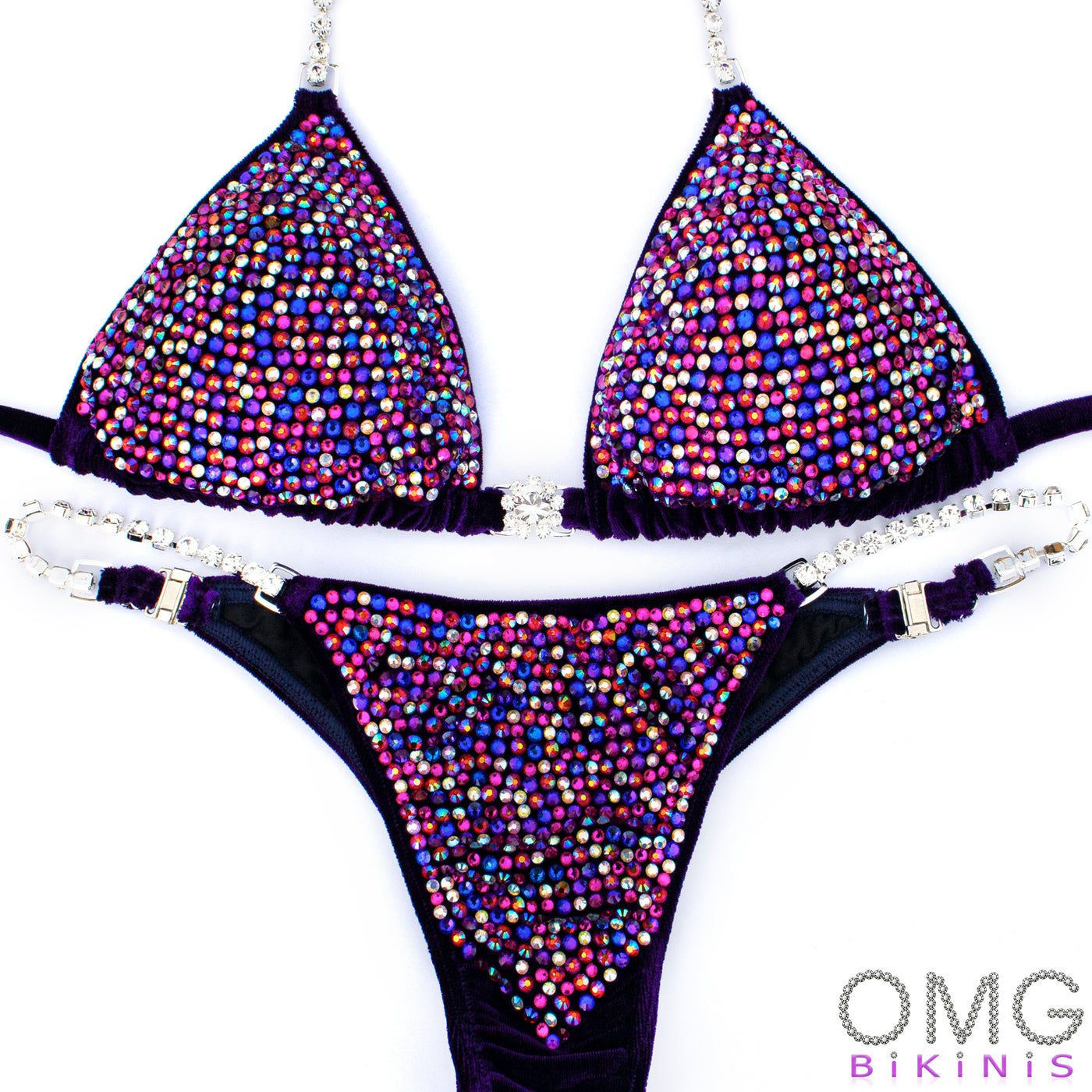 Mulberry Burst Competition Bikini S/S | Pre-Made Suits | OMG Bikinis