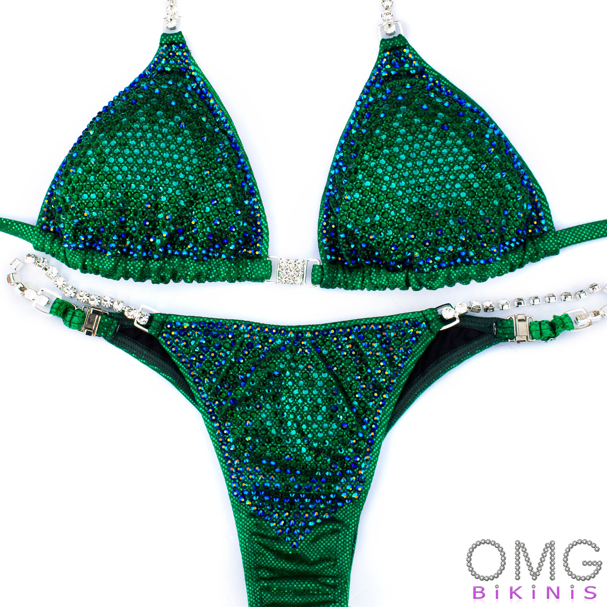 Zircon Emerald Gradient Competition Bikini | OMG Bikinis