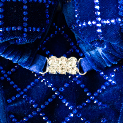 Fancy Royal Blue Velvet Posing Suit | Scrunch Butt Bikini | NPC/IFBB Practice Suit