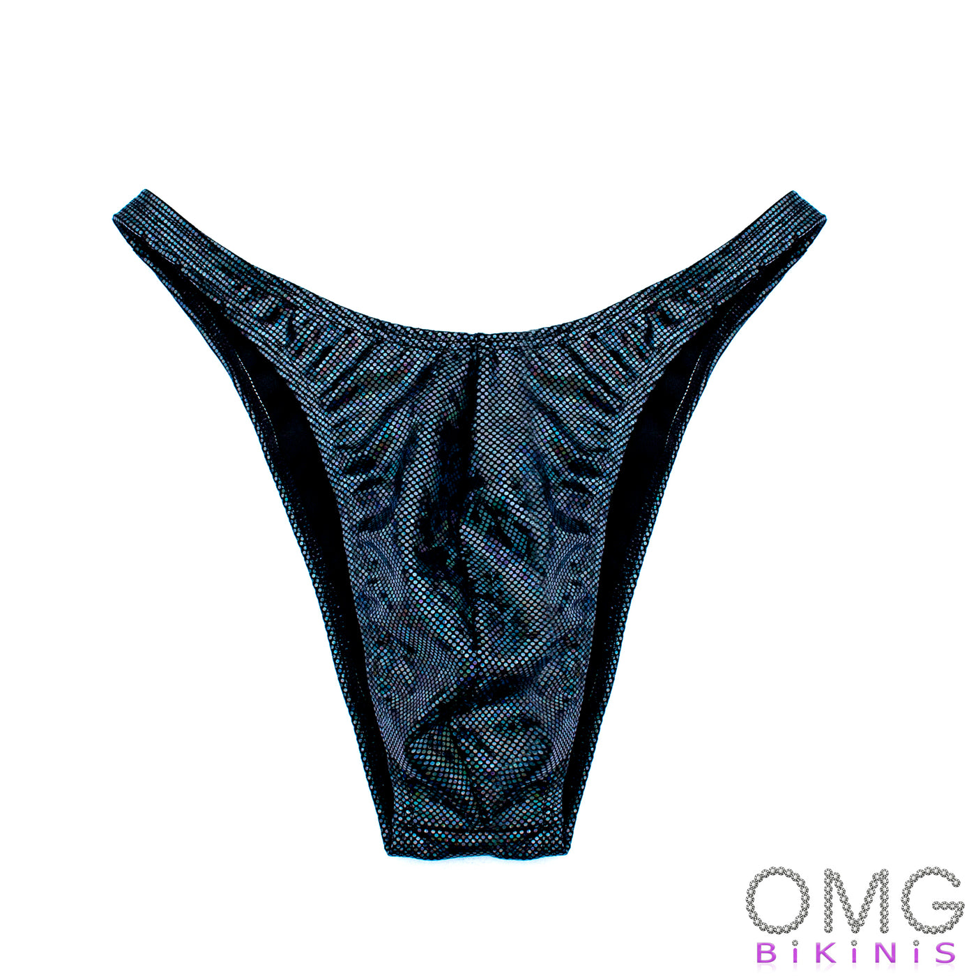 Men's Bodybuilding Posing Suit, Black Cracked Ice Holo | Ships Tomorrow