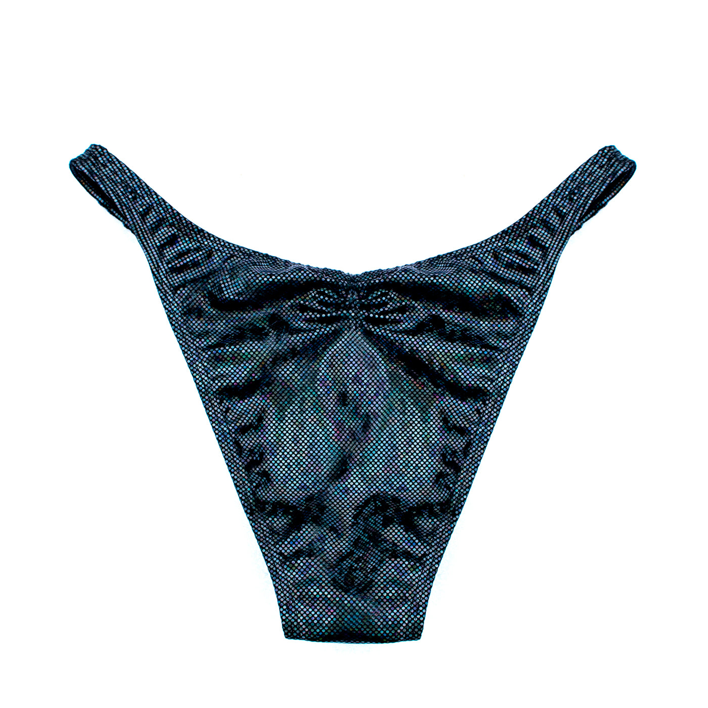 Men's Bodybuilding Posing Suit, Black Cracked Ice Holo | Ships Tomorrow