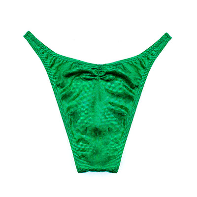 Men's Bodybuilding Posing Suit, Green Cracked Ice Holo, Size S | Ships Tomorrow