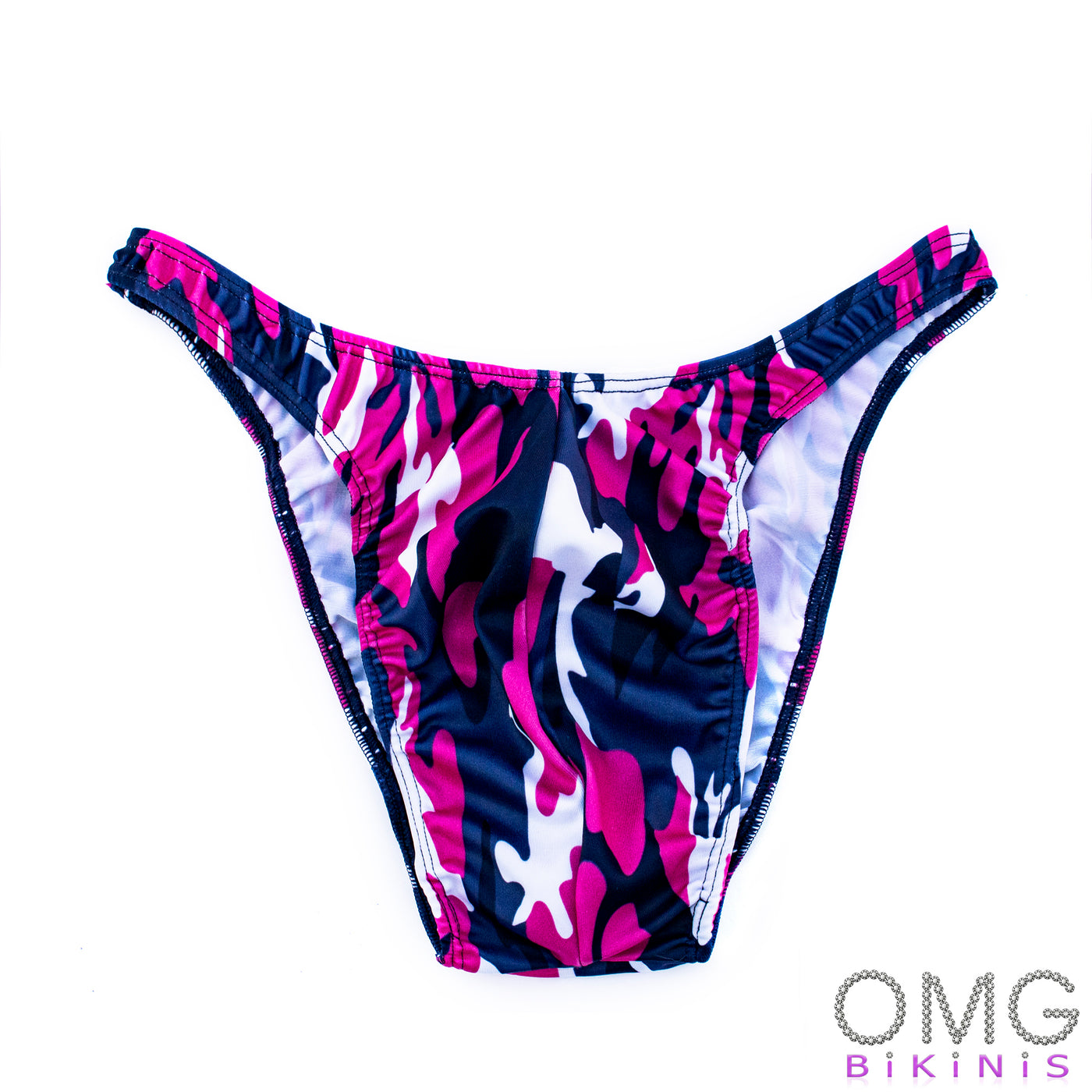 Men's Bodybuilding Posing Suit, Red Camo Print, Size S | Posing Trunks | OMG Bikinis