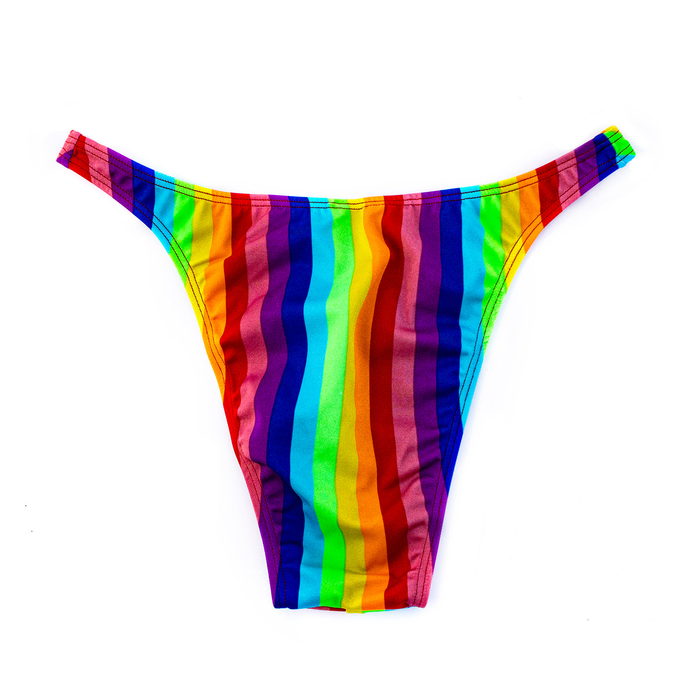 Men's Bodybuilding Posing Suit, Rainbow Print, Size M | Posing Trunks | OMG Bikinis