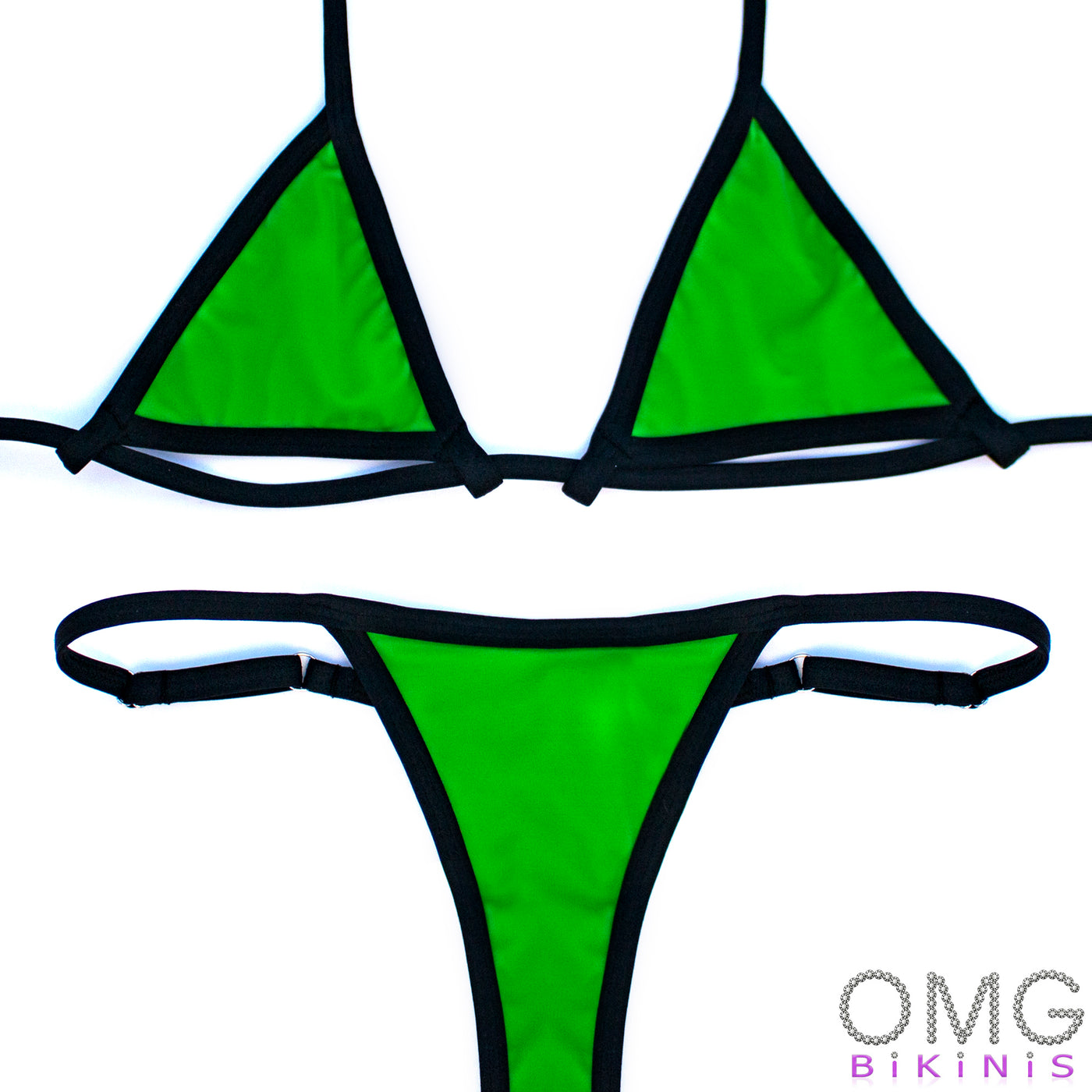 Under Boob with Black Trim Bikini Set | Micro Bikini | OMG Bikinis