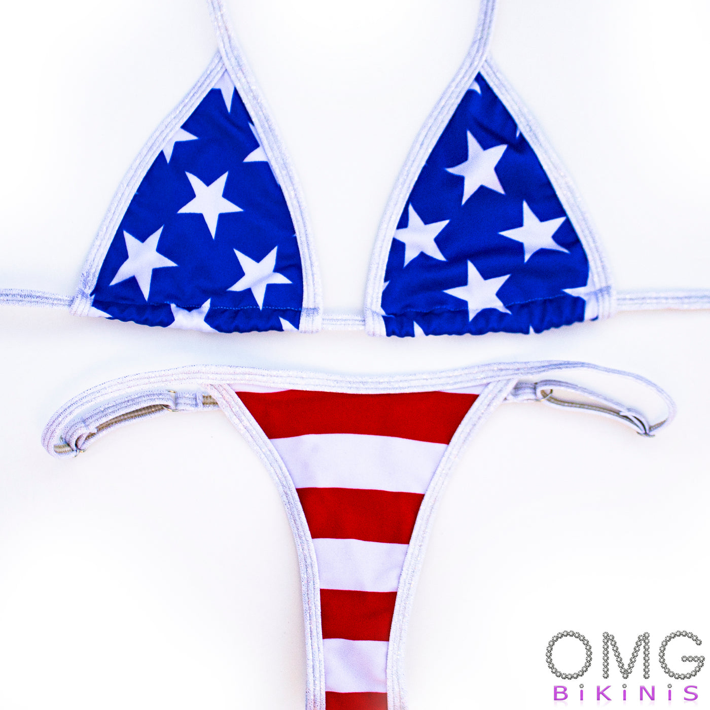 Stars and Stripes Micro Uncensored String Bikini Lingerie Set – Ivy's  Intimates