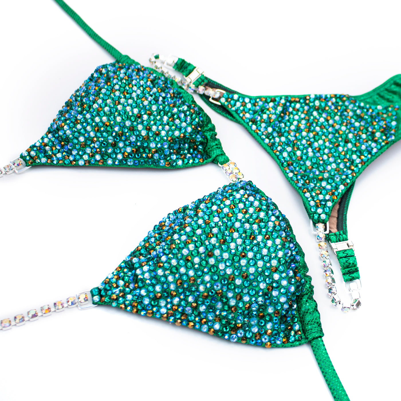 Sparkly Green Competition Bikini | OMG Bikinis