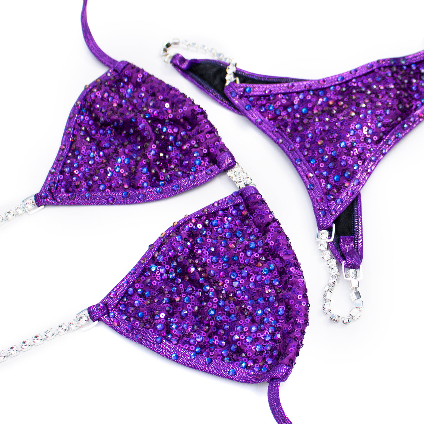 Purple Sequin Posing Suit S/S | Clearance | OMG Bikinis
