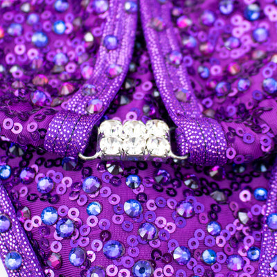 Purple Sequin Posing Suit S/S | Clearance | OMG Bikinis