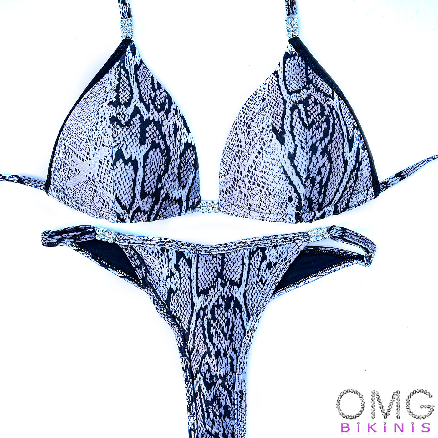 Snake Print Posing with Molded Cups Suit L/M | Clearance | OMG Bikinis