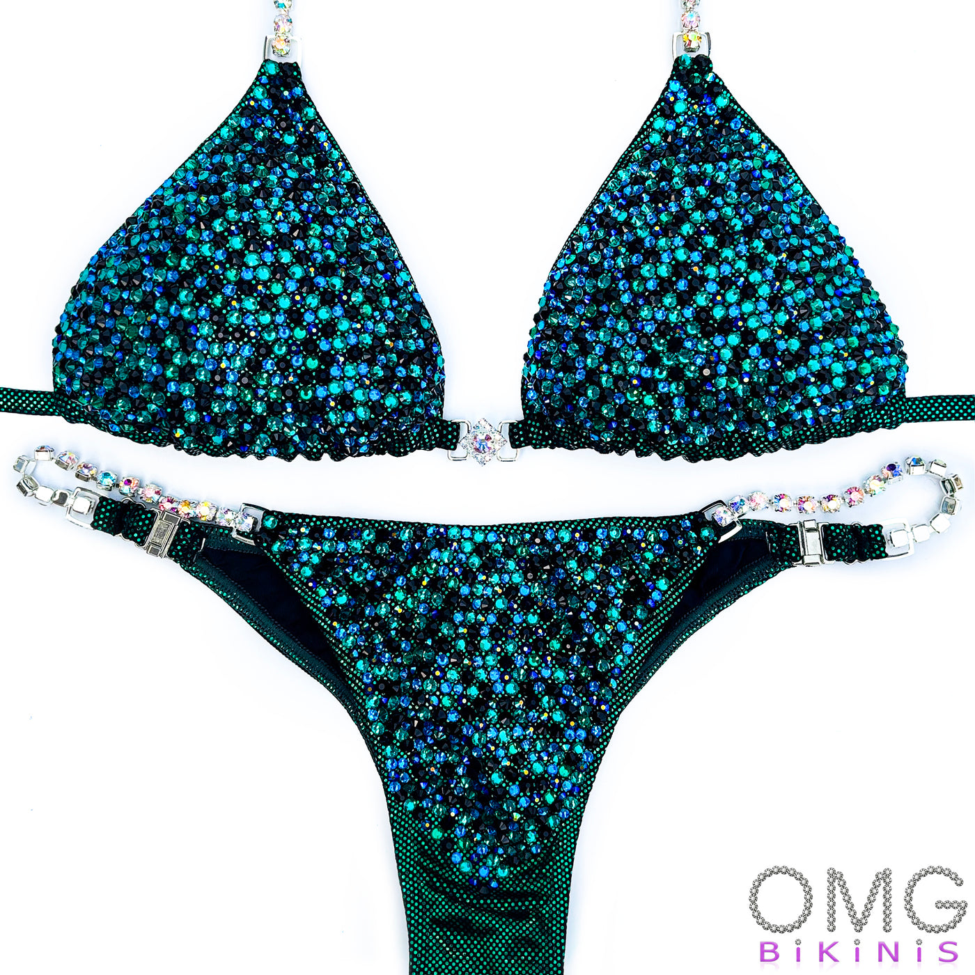 Lush Emerald Competition Suit S/S | Pre-Made Suits | OMG Bikinis
