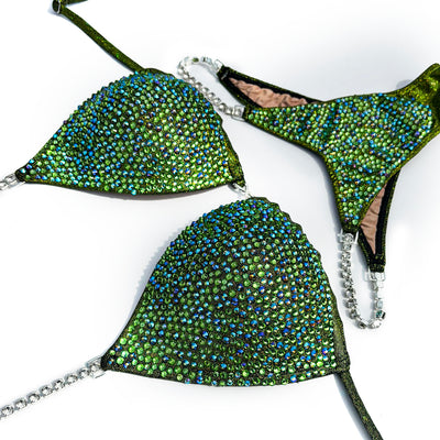 Peridot Sparkle Competition Bikini | OMG Bikinis