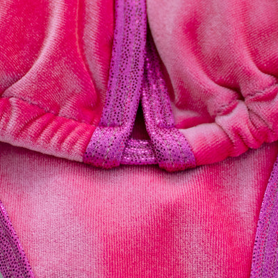 Neon Pink Velvet Posing Suit | Scrunch Butt Bikini | NPC/IFBB Practice Suit