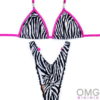 Zebra Figure Posing Suit | NPC/IFBB Figure/WPD Practice Suit | OMG Bikinis