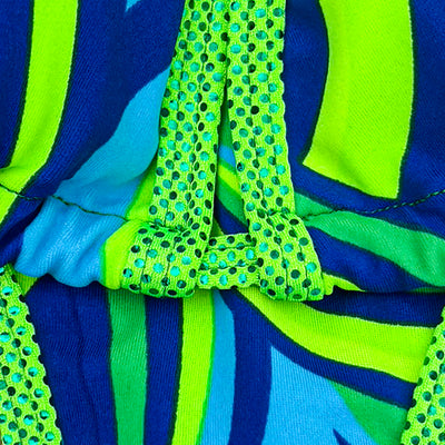 Lime Green Paisley Posing Suit S/S | Clearance | OMG Bikinis