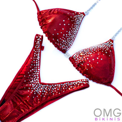 Edge Scatter Figure/WPD Competition Suit Red S/S | Pre-Made Suits | OMG Bikinis