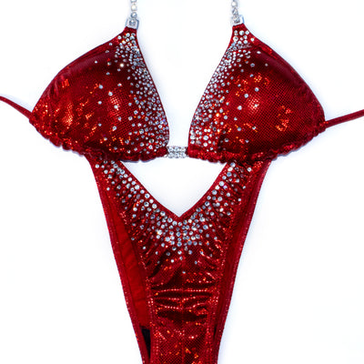 Edge Scatter Figure/WPD Competition Suit Red S/S | Pre-Made Suits | OMG Bikinis