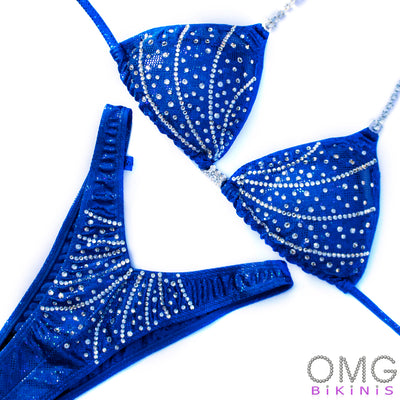 Sparkly Lines Figure/WPD Competition Suit | Choice of Color | OMG Bikinis