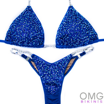 Cobalt Blue Sparkle Competition Bikini | OMG Bikinis