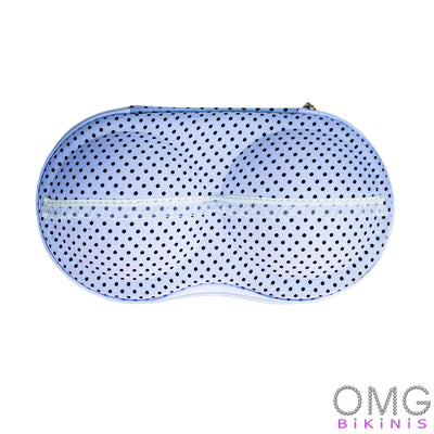 Competition Bikini Case | Bra Case | White Polka Dot