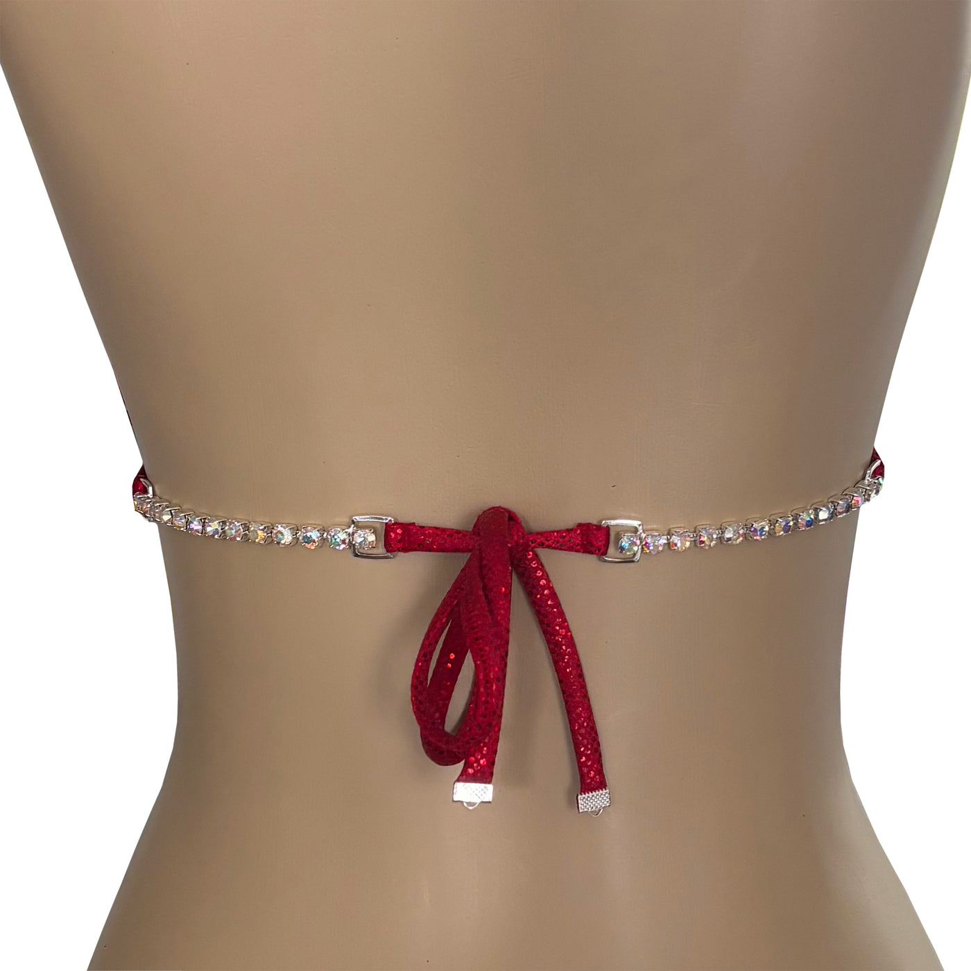 Crystal Back Strap with Ties | OMG Bikinis