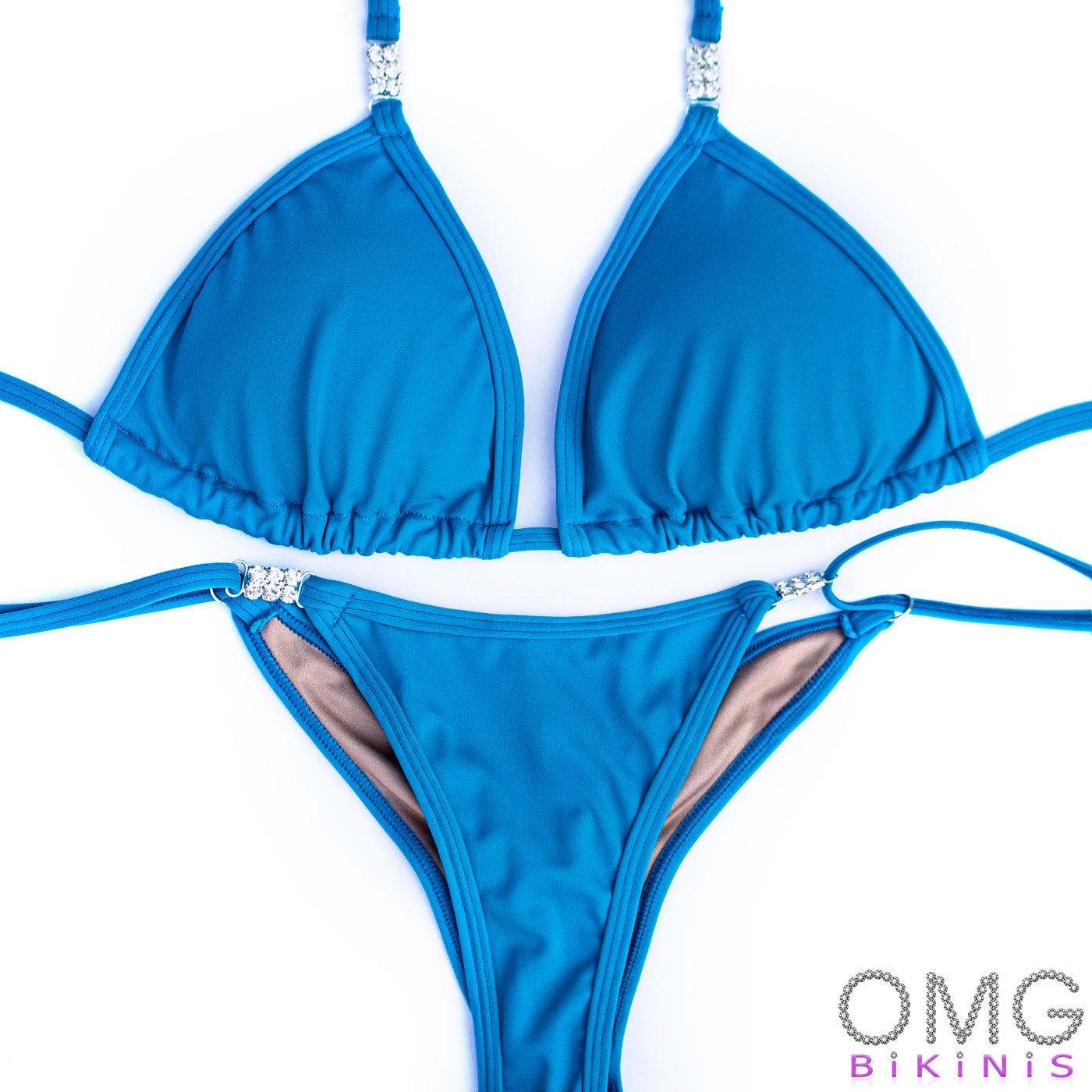 Matte Turquoise Posing Suit M/S | Clearance | OMG Bikinis