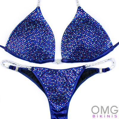 Purple Blue Competition Suit XL/M | OMG Bikinis Rentals