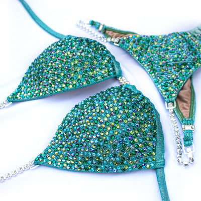 Minty Sparkles Competition Suit M/M | OMG Bikinis Rentals