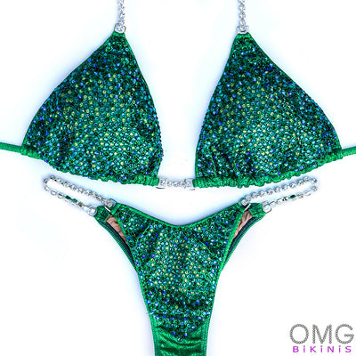 Kelly Green Gradient Competition Bikini | OMG Bikinis