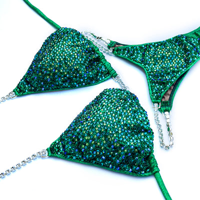 Kelly Green Gradient Competition Bikini | OMG Bikinis