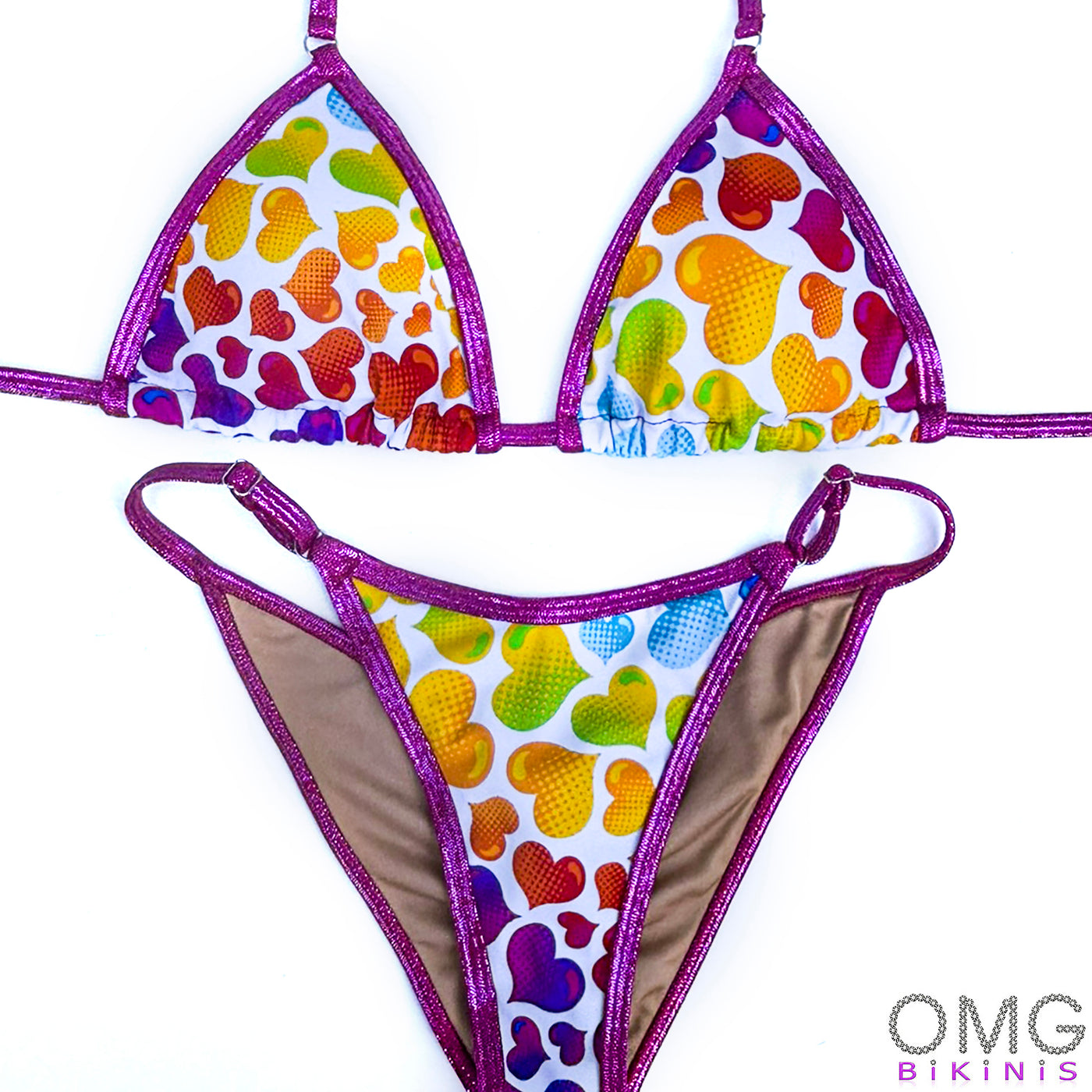 Heart Print Posing Suit | Clearance | OMG Bikinis