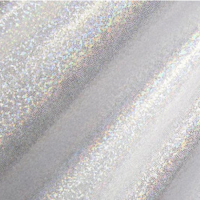 Silver Holographic Pin Dot | Fabric Swatches | OMG Bikinis
