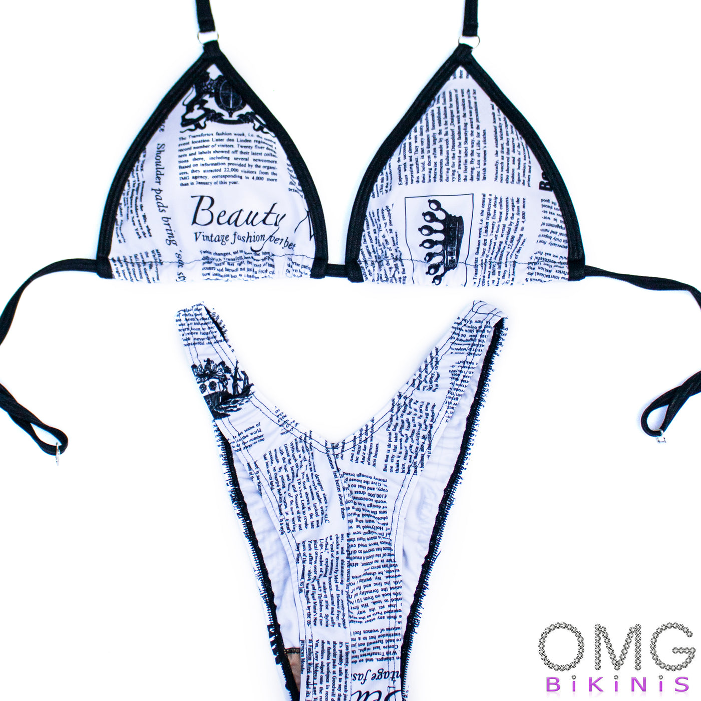 Newspaper Figure Posing Suit | Clearance | OMG Bikinis